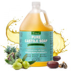 Yoken Castile Soap Liquid EWG Verified(1 Gallon, Unscented) Pure-Castile Liquid Soap for Body, Face, Hand, Pets, Laundry, Dish Soap and More - Made With Organic Oil, Vegan, Clean & Gentle, Versatile