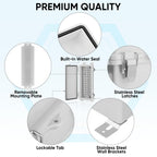 TICONN Outdoor Electrical Box Waterproof, Junction Box IP67 ABS Plastic Enclosure with Hinged Cover with Mounting Plate, Wall Brackets, Cable Glands (Off-White, 10.2"x4.3"x3.0")