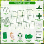 WLLEYAY Large U-Shape Cucumber Trellis for Raised Bed,49.2x49.2x23.6in