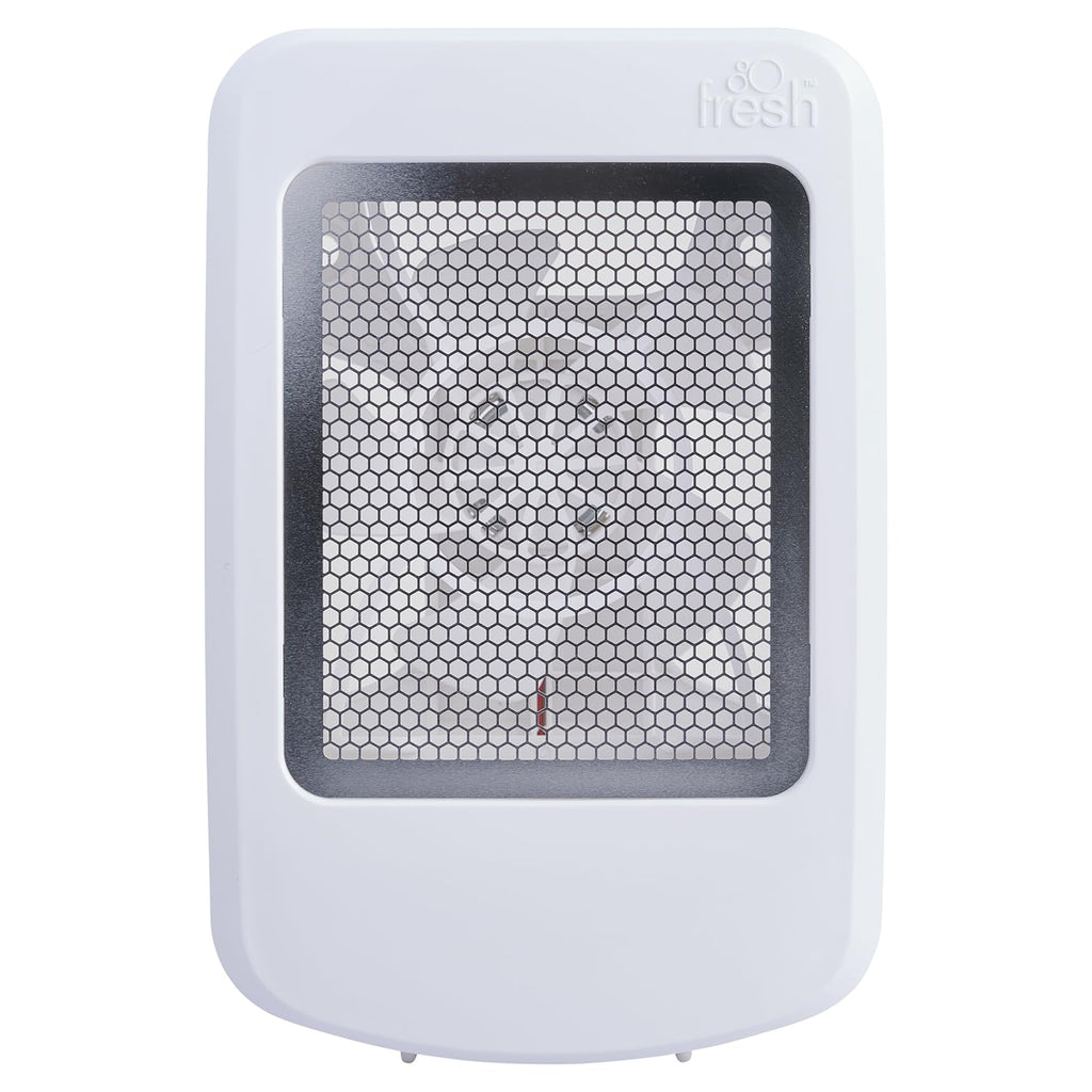 Fresh Products ourfresh 2 Air Freshener Replace Metered Aerosol with Dry Fragrance 30 Day Use Medium Sized Spaces Light Activated Battery Operated Refill Reminder White Dispenser 1 pk
