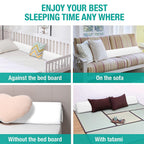 Vekkia King Bed Wedge Pillow for Headboard Gap/Bed Gap Filler/Mattress Wedge to Fill 0-6" Gap Between Headboard and Mattress (White 76"x10"x6")
