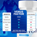 Venus Factor Capsules, Official VenusFactor Pills with All Natural Ingredients, Advanced Overall Health and Wellness Vitamins Supplement Formula for Maximum Strength Multivitamin Support (60 Capsules)