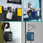 ZHEGE Combination Locker Locks, Resettable 4 Digit Padlock for Locker Keyless, Gym Locks for, School, Gate, Door, Hasp Storage, Fence, Toolbox, Case, Outdoor Use Weatherproof (Peacock Blue, 2 Pack)