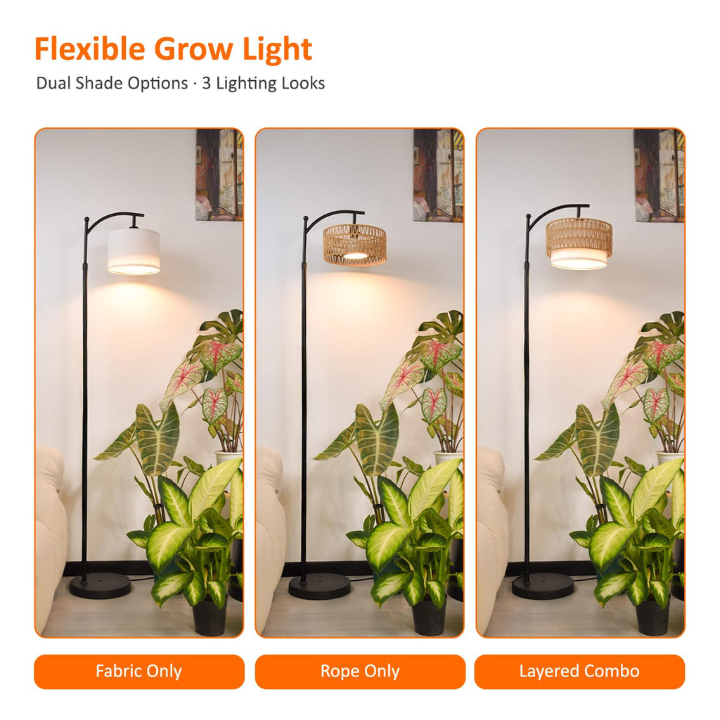 Bstrip Standing Grow Light for Indoor Plants, 65-72.8in Adjustable Height