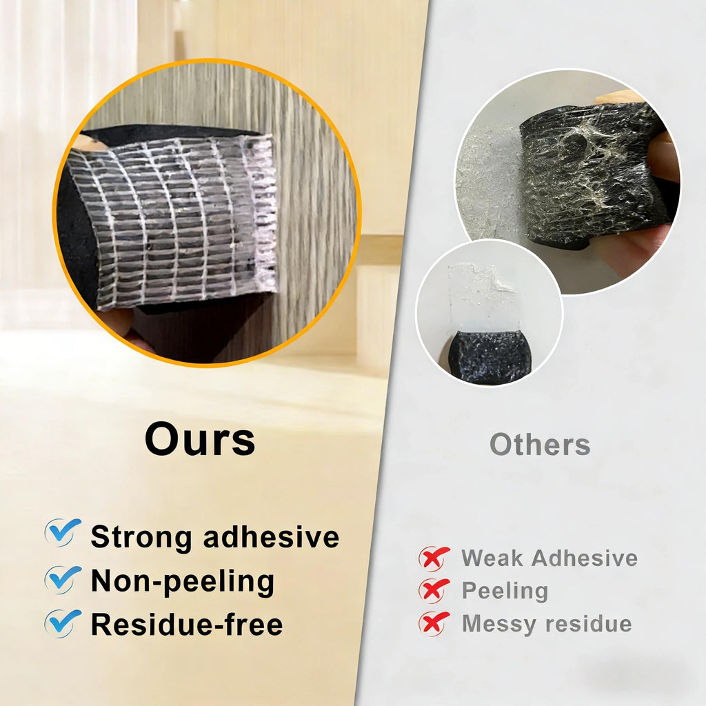 Trisiki Door Weather Stripping for Doors and Windows, Self-Adhesive Foam Gasket Tape, Energy-Saving (1/4 in x 1/4 in x 33 Ft)