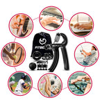 FitBeast Grip Strengthener Forearm Strengthener Hand Grips Strengthener Kit - 5 Pack Adjustable Resistance (Black)