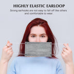 Wecolor 100 Pcs Gray Disposable 3 Ply Earloop Face Masks,Fit for Adults