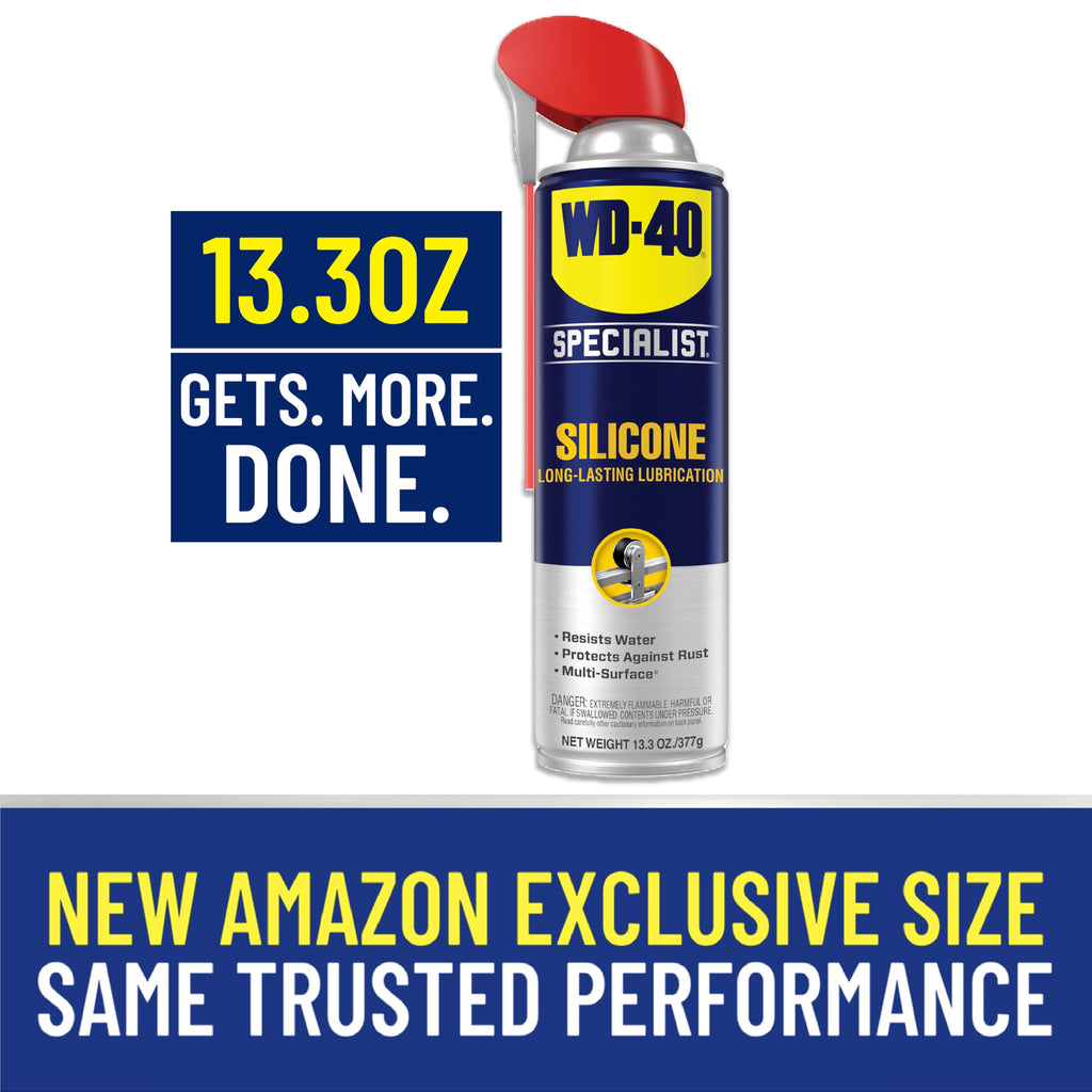 WD-40 Specialist Silicone Lubricant, New Bigger Can, 13.3 OZ [1-Pack]