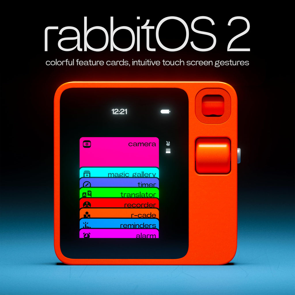 Rabbit r1 AI Voice-Activated Gadget with New and Improved AI Note Taker— No Subscription Fees — Vibe Coding and OpenClaw on Device, Voice Recorder, Unlimited Transcriptions and Meeting Summaries