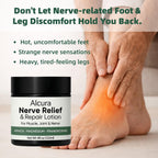 Alcura Nerve Cream, Alcura Neuropathy Lotion with Arnica, Daily Nourishment for Health, Suitable for Knee, Lumbar, Neck, Hand and Foot