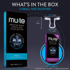 Mute by Rhinomed Nasal Dilator for Snore Reduction | Small 3pk | Increase Airflow | Anti Snoring Devices | Nasal Dilators for Sleeping | Internal Nasal Dilator | Snoring Solution | Transparent