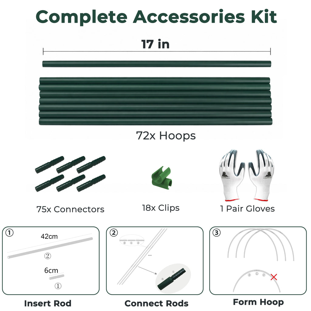 Gardzen Garden Hoops for Raised Beds