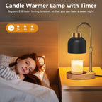 WUEAOA Candle Warmer Lamp with Timer Dimmer, Height & Brightness Adjustable