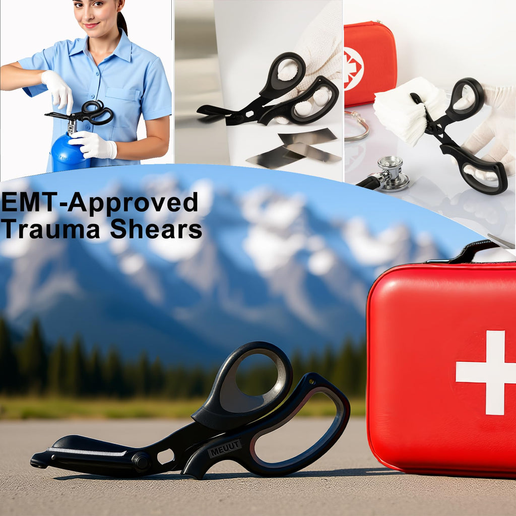MEUUT Medical Scissors 2-Pack Trauma Shears for Nurses All Purpose Scissors