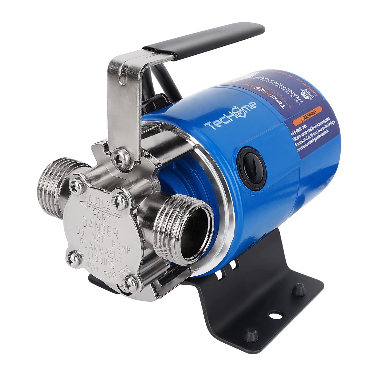 TecHome Water Pump Water Transfer Pump, 115V 1/10HP 330GPH Water Hose Pump, with Suction Hose Kit.