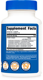 Nutricost Probiotic Complex - 50 Billion CFU, 60 Capsules - Probiotic for Men and Women - Vegetarian Capsules, Non-GMO, Gluten Free