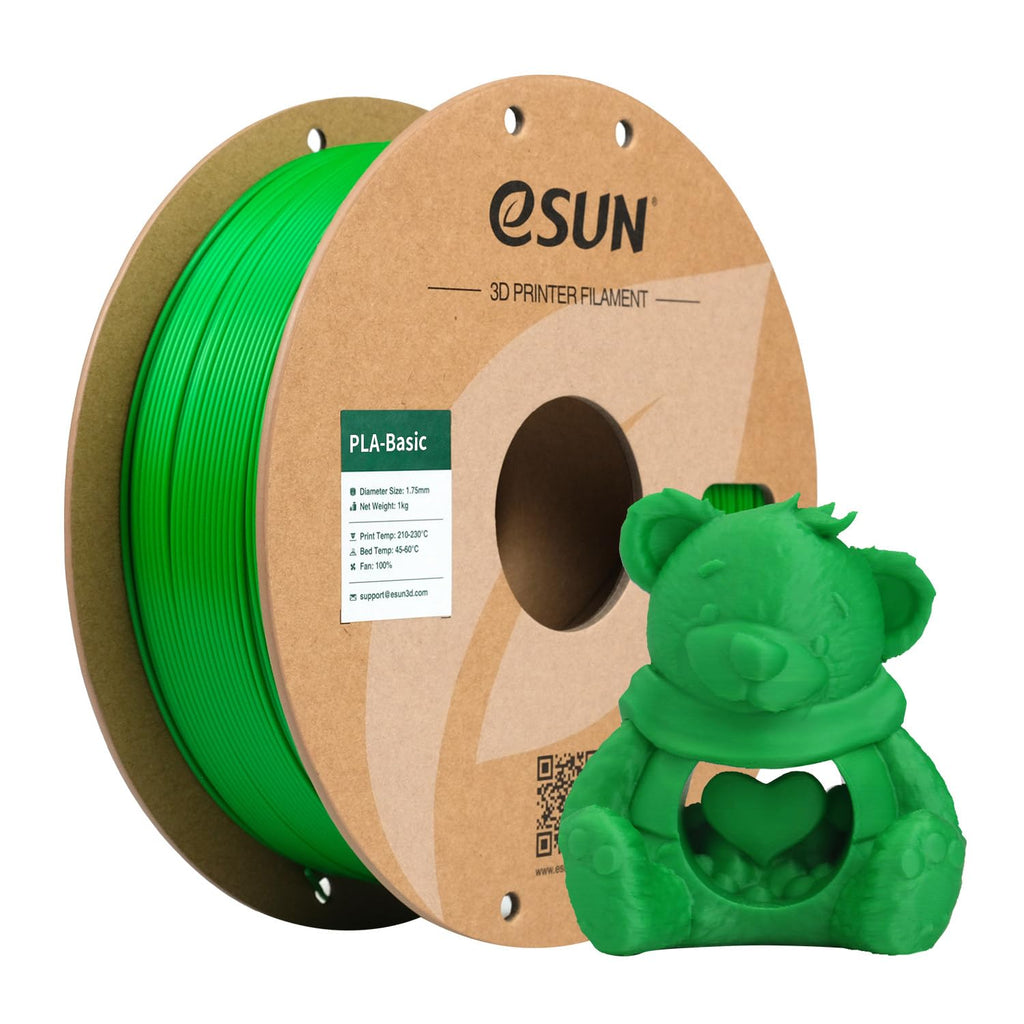 eSUN PLA Basic Filament 1.75mm, 1KG Spool (2.2 LBS) High Speed Printing 3D Printer PLA Filament,Designed for Fast Printing, Green