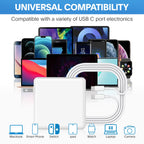 Mac Book Pro Charger - 118W USB C Charger Fast Charger Compatible with MacBook Pro/Air, M1 M2 M3 M4 M5, ipad Pro, Samsung Galaxy and More, Include Charge Cable