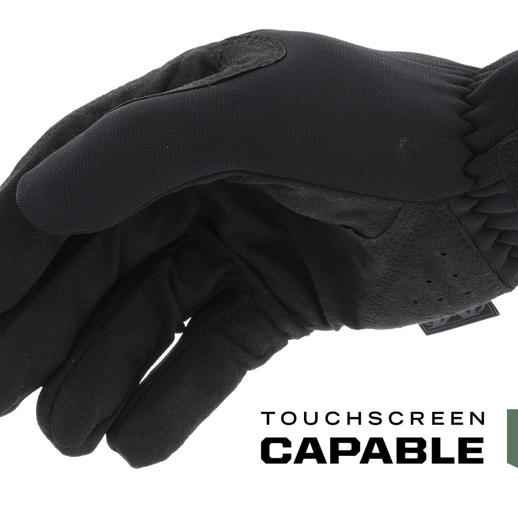 Mechanix Wear FastFit Tactical Gloves - Heavy Duty Lightweight Multipurpose Gloves - Flexible Grip & Reinforced Palm - Touchscreen Capable - Medium- Covert Black