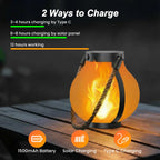 Hompavo Larger Gen2 Solar Lanterns Outdoor, Dual Charging (USB/Solar) & 2-Mode - Waterproof Decorative Hanging/Table Lights for Yard Patio Garden Halloween Christmas Decor, Birthday Gifts for Women, 2