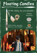Leejec 12Pcs Floating Candle with Wand Remote, 6/18H Timer, Halloween Decor
