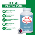 Total People Plus - Multivitamin & Minerals for Adults - Dietary Supplements Rich in Major Minerals with Mix of Vitamins A, D, and E - Boosts Energy and Vitality - 180 Capsules
