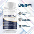 Memopryl Capsules, Memopryl Brain Pills with Natural Ingredients, Advanced Formula Memo Pryl Maximum Strength Health and Wellness Support Multivitamin Supplement Pills for Women and Men (60 Capsules)