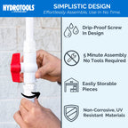 SWIMLINE HYDROTOOLS Tube Style 7 Foot Poolside Shower, Adjustable Head & Foot Tap Spigot With Valve Controls, Standard Garden Hose, Environmentally Friendly, Outdoor Backyard Poolside Beach Spa