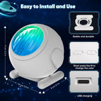 Pedica Northern Lights Projector, Aurora Projector Birthday Gifts for Women Gifts for Teenage Girls Boy, Galaxy Projector for Bedroom (White with 7 Lights)