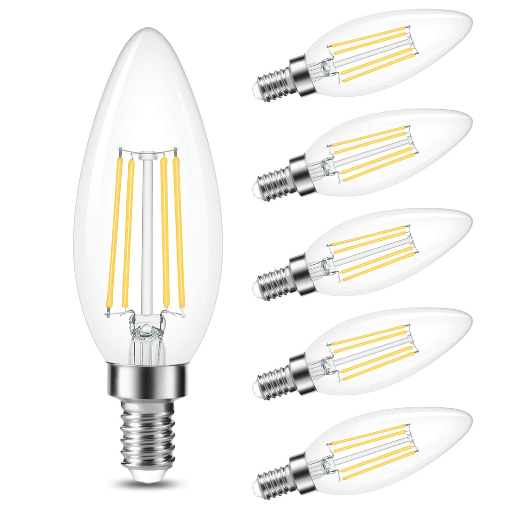 Cotanic Dimmable E12 Candelabra LED Bulb 4000K Daylight 60W Equivalent