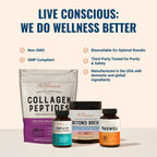 Live Conscious Magwell Magnesium Zinc & Vitamin D3 - Magnesium Glycinate, Malate, & Citrate - Triple Supplement for Women & Men - for Sleep, Bone, Heart, Immune Support - 120 Caps