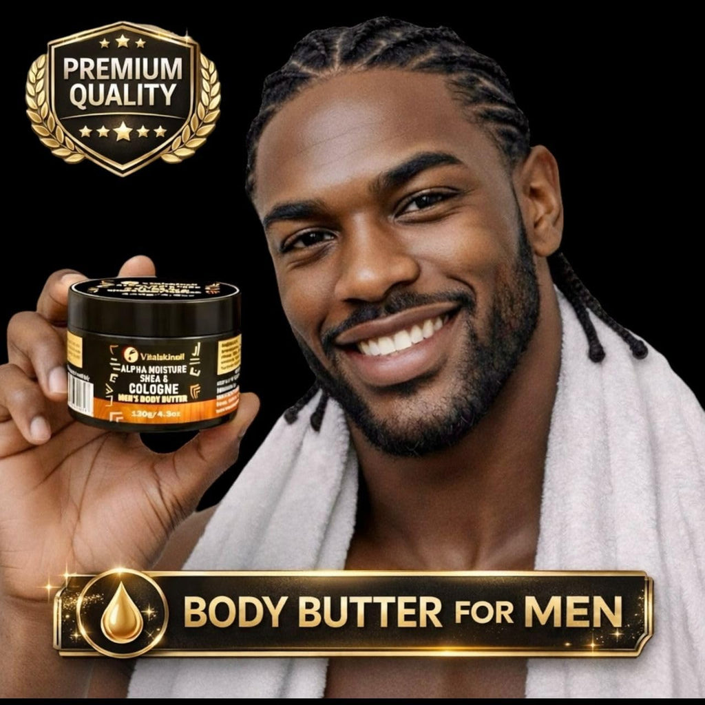 Body Butter for Men - Shea and Cologne Scented Body Cream for all Skin Types