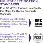 Ketosource Premium C8 MCT Oil | Boosts Ketones 3X More Than Other MCTs | Highest Purity C8 MCT Available 99.8% | Paleo & Vegan Friendly | Gluten Free | Pure Caprylic Acid (35.2oz)