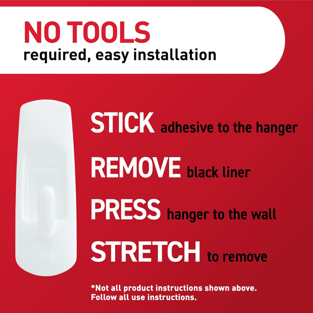 Command Medium White Hooks, 20 Hooks, 24 Strips