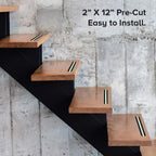 LifeGrip Anti Slip Traction Treads with Glow in Dark Stripe (24-Pack), 2" X 12", Best Grip Tape 80 Grit Non Slip, Pre-Cut Strips, Rounded Corners - Right Size and Ready to Use for Easy Application