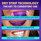 SAKYPRORAL Purple Whitening Strips, 90-Day Long-Lasting Results, Enamel Safe & Low-Sensitivity, Professional Teeth Whitening Strips with Non-Slip Dry Strip Technology (28 Count (Pack of 1))