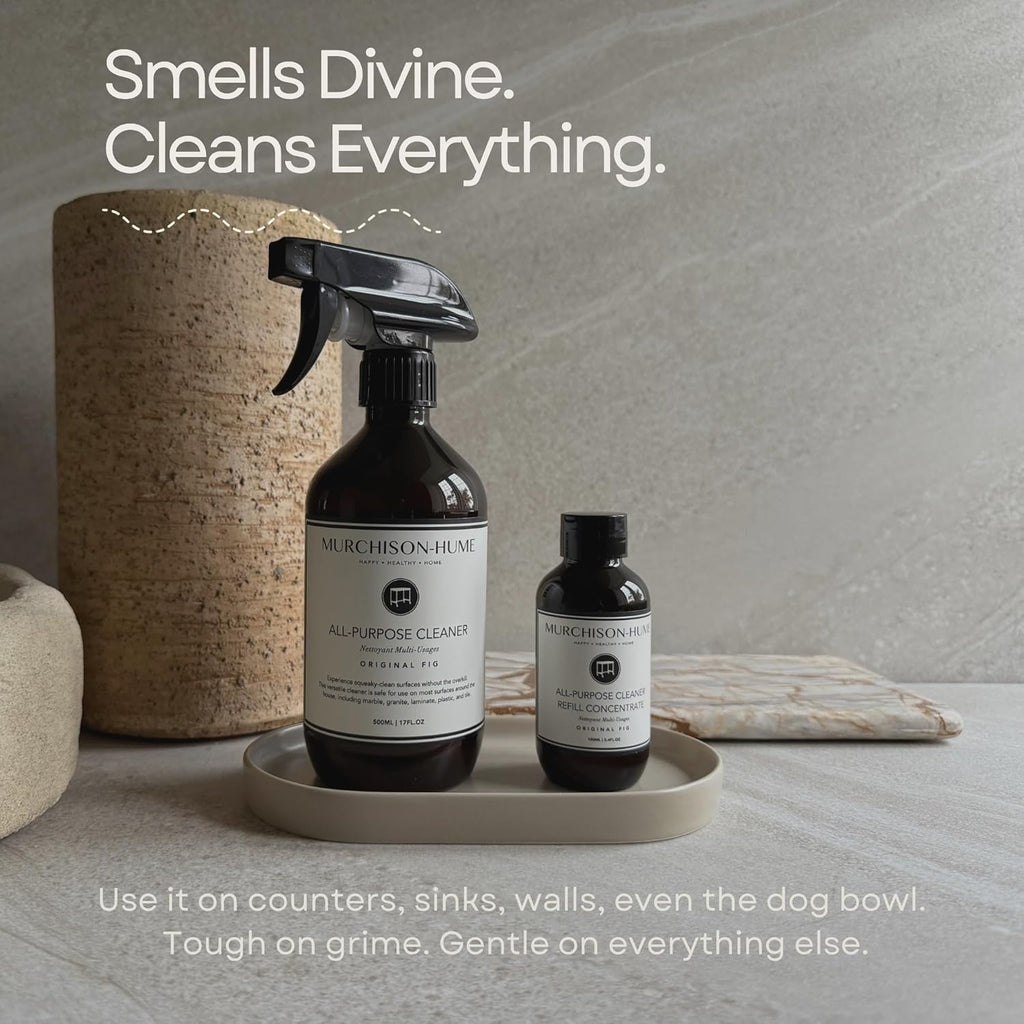 Murchison-Hume All Purpose Cleaner Spray | Plant Based Multi-Surface | Non-Toxic | Food & Pet Safe | Granite, Marble & Stone Safe | Cuts Grease | Kitchen & Bath | Refill Available | Original Fig