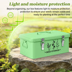 Seed Storage Box Organizer - Metal Garden Seed Storage Container Kit