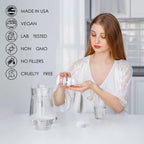 GHK-Cu Copper Peptide Supplement, Anti-Aging & Hair Growth Support, Improves Skin Elasticity & Firmness, Thicker, Fuller Hair, Easy Absorption, Precisely Dosed, 90 Vegan Capsules
