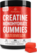 FloHydro Creatine Gummies | 5g Creatine in 2 Gummies | Zero Sugar Creatine Monohydrate | 3rd-Party Lab Tested | Clean Ingredients