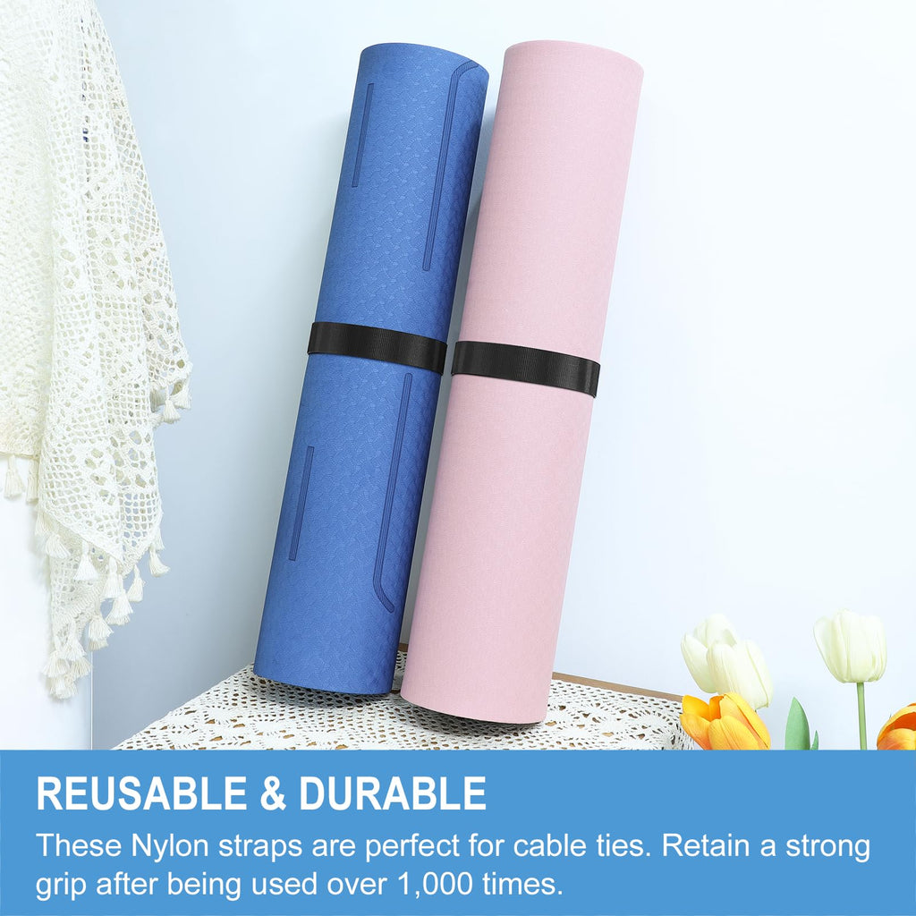 2in x 12ft | Hook and Loop Straps Heavy Duty | Double Sided Self-Gripping Strips | Reusable Multi-Purpose Wrap Roll for Home, Office, Data Center, and More
