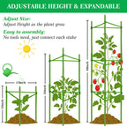 Moirsunt 6 Packs Tomato Cage for Garden, Up to 48Inch Plant Support Stakes