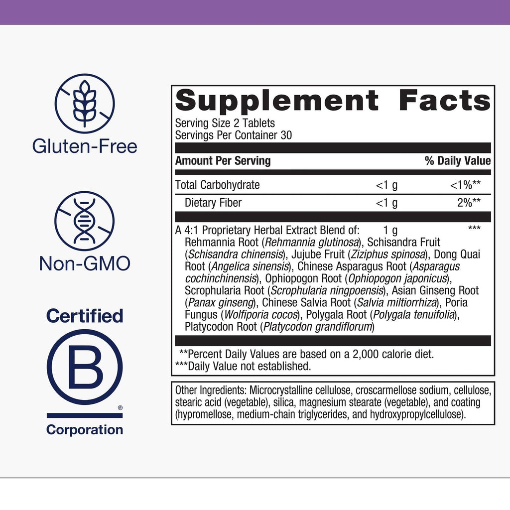 Metagenics Serenagen Supplement - Herbal Stress Management with Asian Ginseng & Chinese Herbs - Supports Calm, Focus, Energy & Sleep* - Non-GMO, Gluten-Free, Vegetarian - 60 Tablets