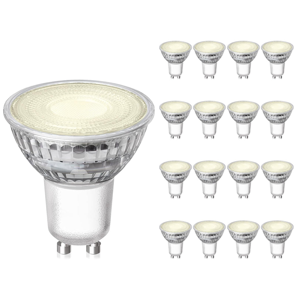 Sigalux GU10 LED Bulb 16 Pack, 3000K Warm White, 4.2W (50W Equivalent) Non-Dimmable, 350 Lumens, 35° Spotlight, MR16 GU10 Bulb Replacement for Track Lighting, Kitchen, Range Hood, Living Room