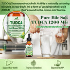 2 Pack Pure TUDCA Bile Salts Liquid Drops 1200mg (Tauroursodeoxycholic Acid) Premium Liver Support, Bile Flow & Gallbladder Cleanse Supplement丨High Absorption Liquid