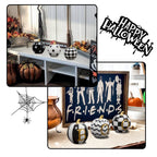 DAZONGE Set of 6 Ceramic Halloween Pumpkins Halloween Decorations Indoor