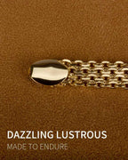 kptophk 14K Gold 10mm Mesh Chain Link Bracelet | Gold Bracelets For Women | Jewelry Gift (Size: 7.5inches)