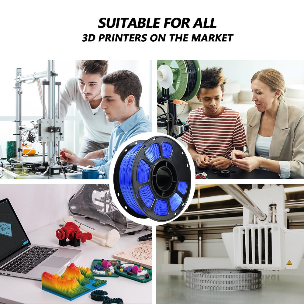iBOSS Silk PLA+ Dual Color Filament 1.75mm, Bi-Color Shiny PLA Plus Finish, Smooth & Glossy, 1kg Spool (2.2lbs), Shiny Silk PLA PRO Coextruded Filament for 3D Printers (Silk Blue Black)