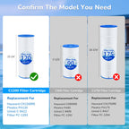 Future Way C1200 Pool Filter Cartridge Replacement for Hayward Star Clear Plus C1200, Replace Pleatco PA120, Hayward CX1200RE, Unicel C-8412, 120 sq.ft, 2 Pack