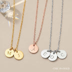 Personalized Initial Necklace for Women, Mom, 18k Plated Gold, Silver, Rose